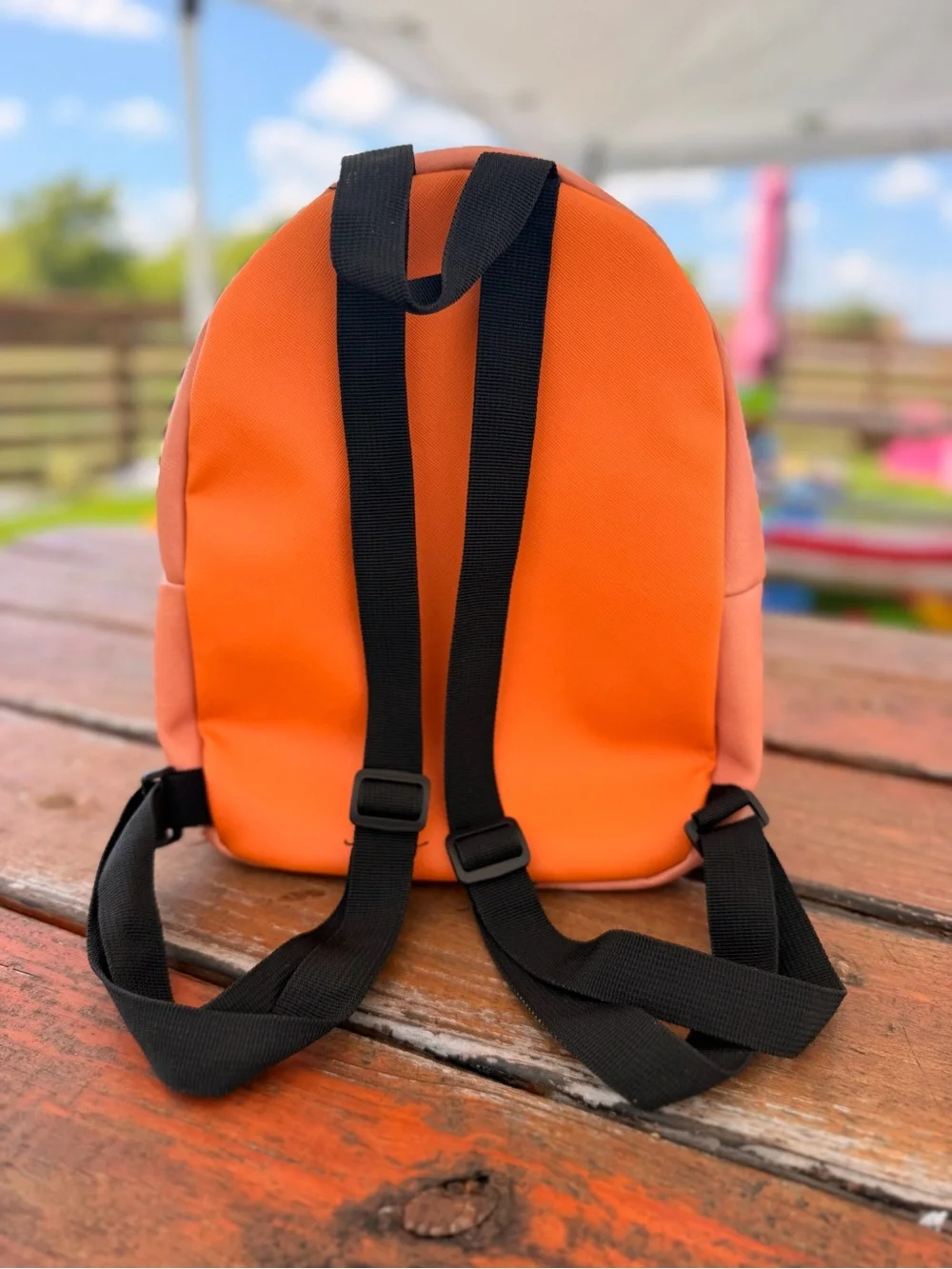 Hello Kitty x Naruto Peach-Orange Mini Backpack with Character Patch